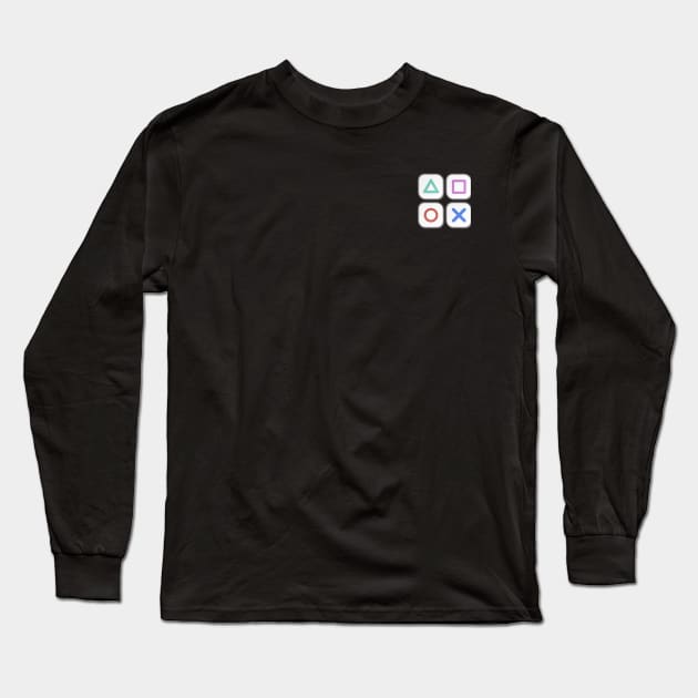 Playstation Button Long Sleeve T-Shirt by Artevak